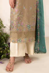 D# - 03 | Embroidered Chiffon Dopatta By Rajbari