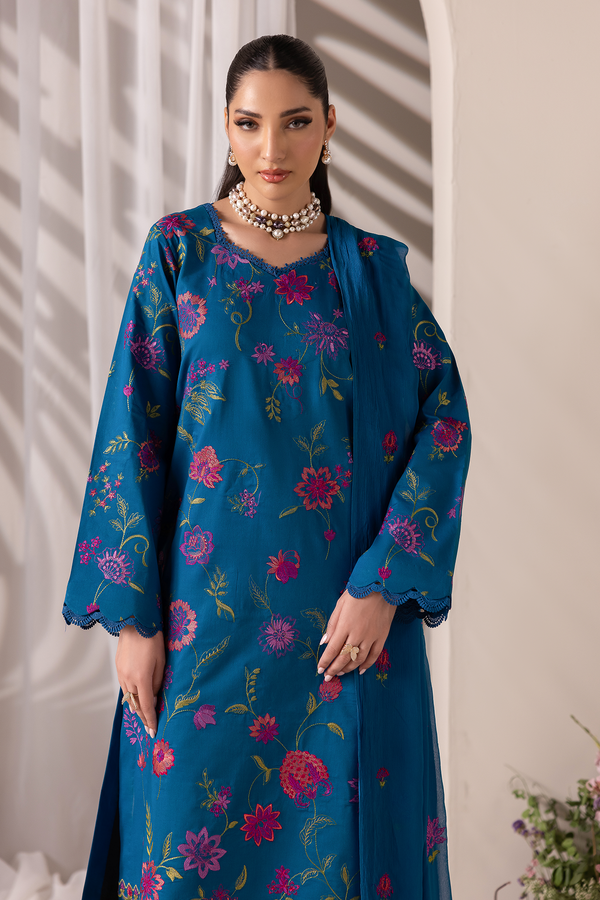 D# - 11 | Embroidered Chiffon Dopatta By Rajbari