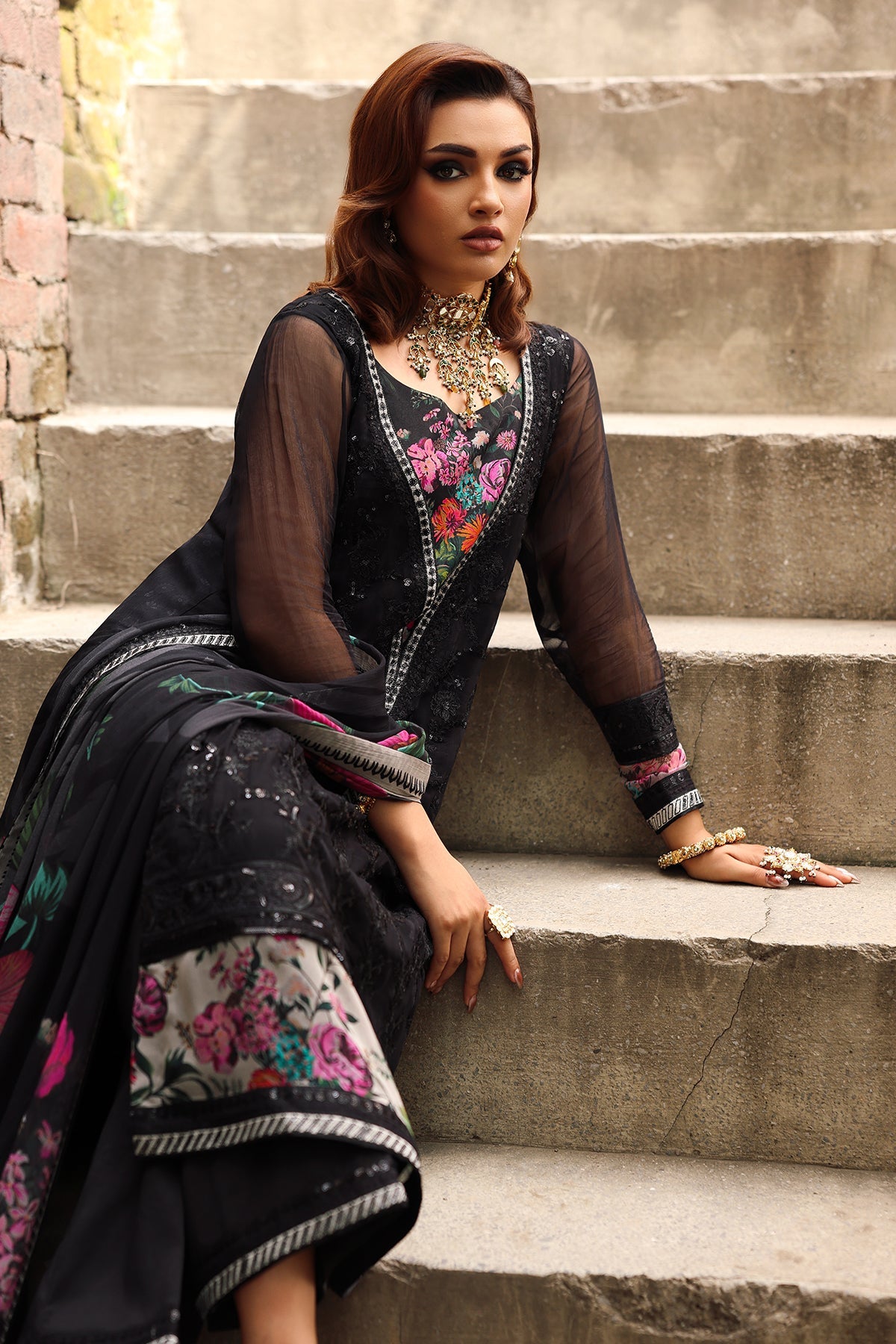 D# - 33 | Vasal Unstitched Chiffon By Charizma