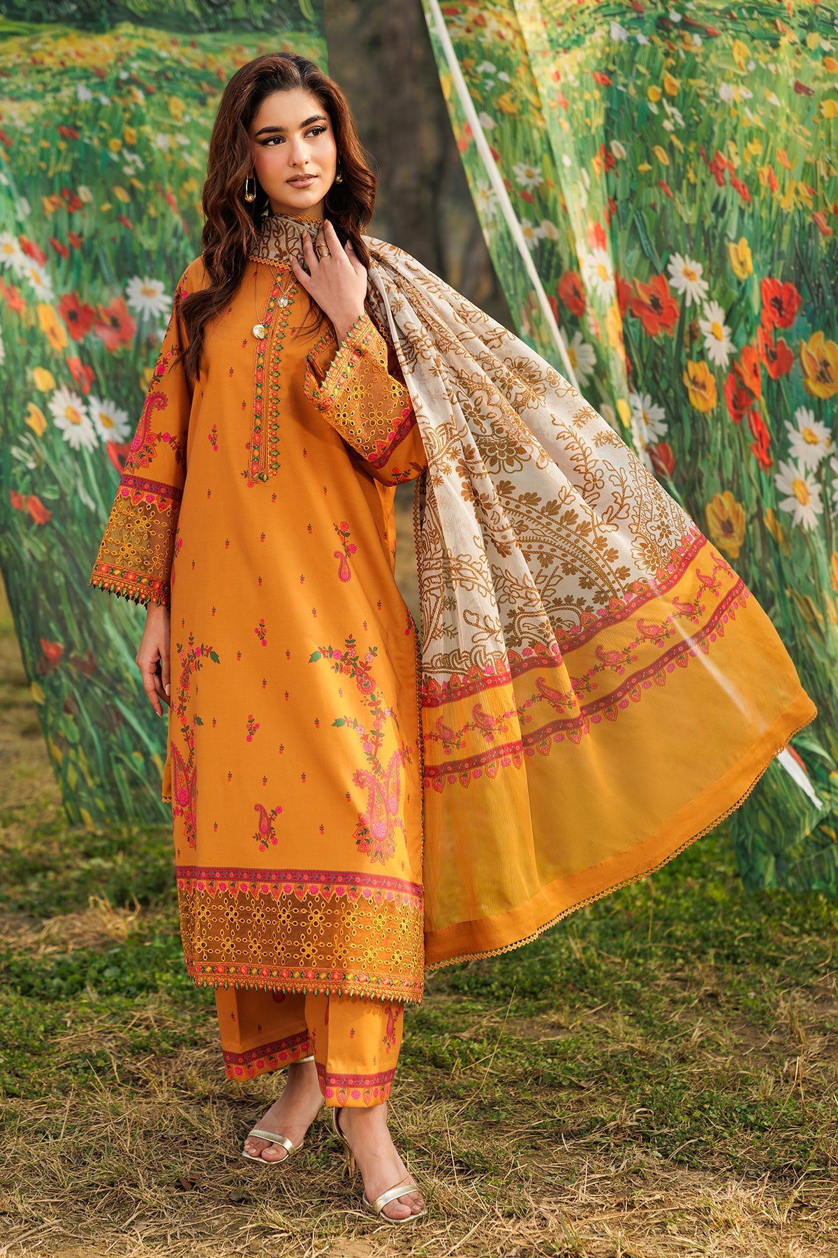 CC6-14 | Combination Unstitched Lawn By Charizma