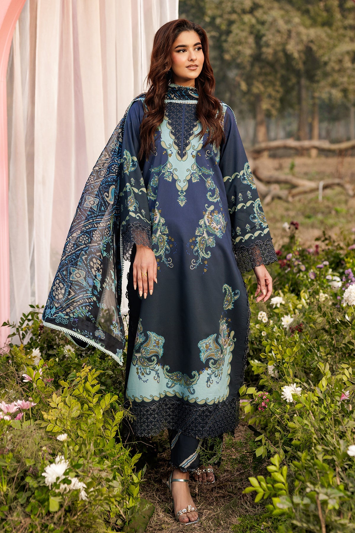 CRB6-03 - Rang E Bahar Unstitched Lawn By Charizma
