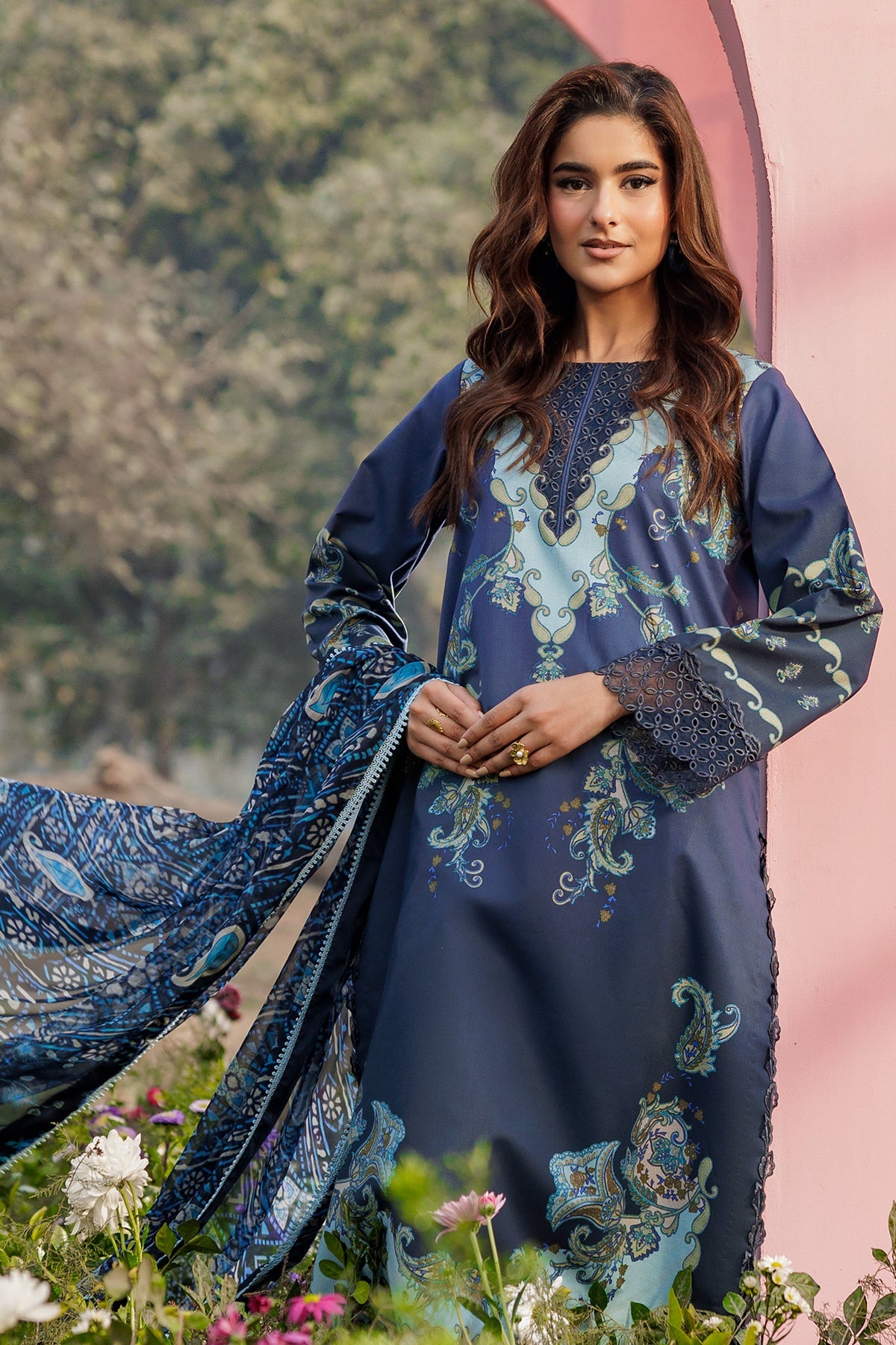 CRB6-03 - Rang E Bahar Unstitched Lawn By Charizma