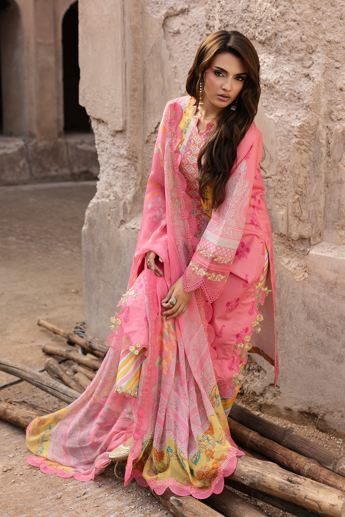 CHN6-08 - Chunri Unstitched Collection By Charizma