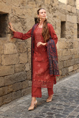 Cardamom - Carnation Luxury Shawl Edit '25 By Rangrasiya