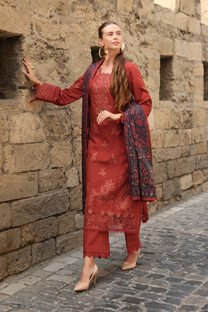 Cardamom - Carnation Luxury Shawl Edit '25 By Rangrasiya
