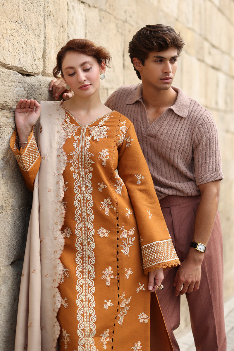 Cappuccino - Carnation Luxury Shawl Edit '25 By Rangrasiya
