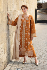 Cappuccino - Carnation Luxury Shawl Edit '25 By Rangrasiya