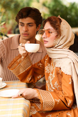 Cappuccino - Carnation Luxury Shawl Edit '25 By Rangrasiya
