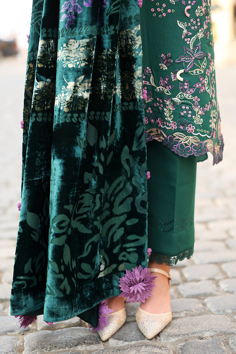 Matcha - Carnation Luxury Shawl Edit '25 By Rangrasiya