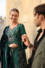 Matcha - Carnation Luxury Shawl Edit '25 By Rangrasiya