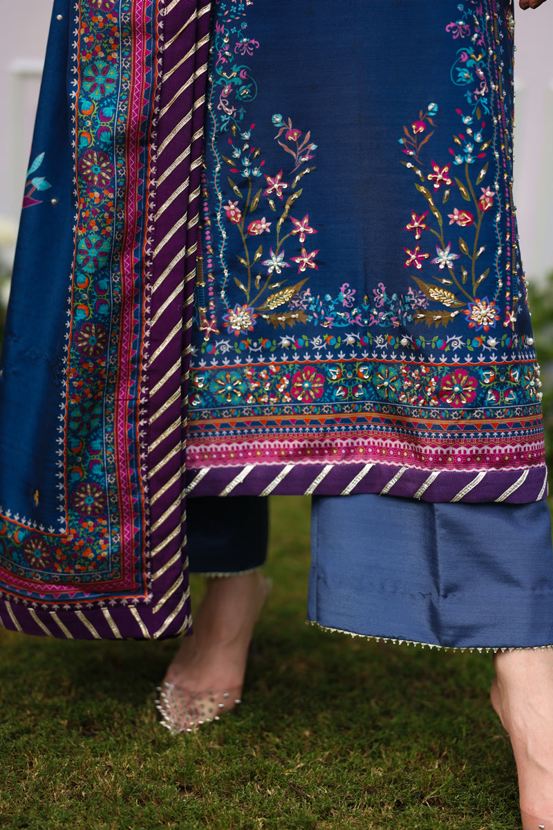 Sharmeen | Luxe Silk Unstitched 3PC By Rangrasiya