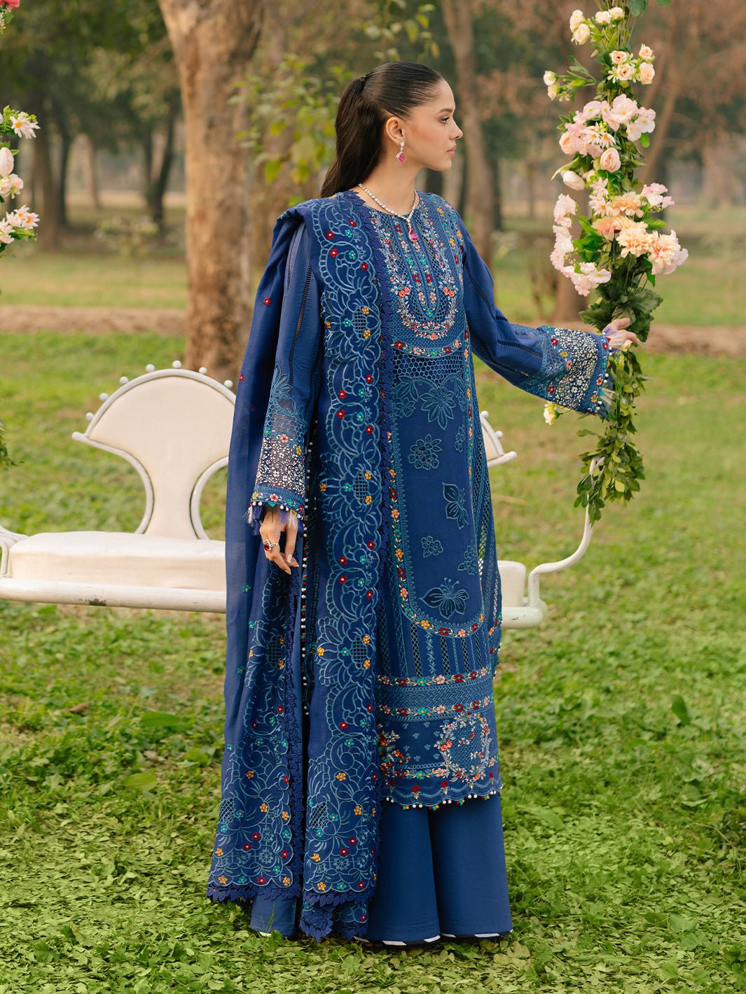 102B | 3 PC Lawn | - Freesia Summer Collection By Bin Ilyas - Rabbani Cloth House