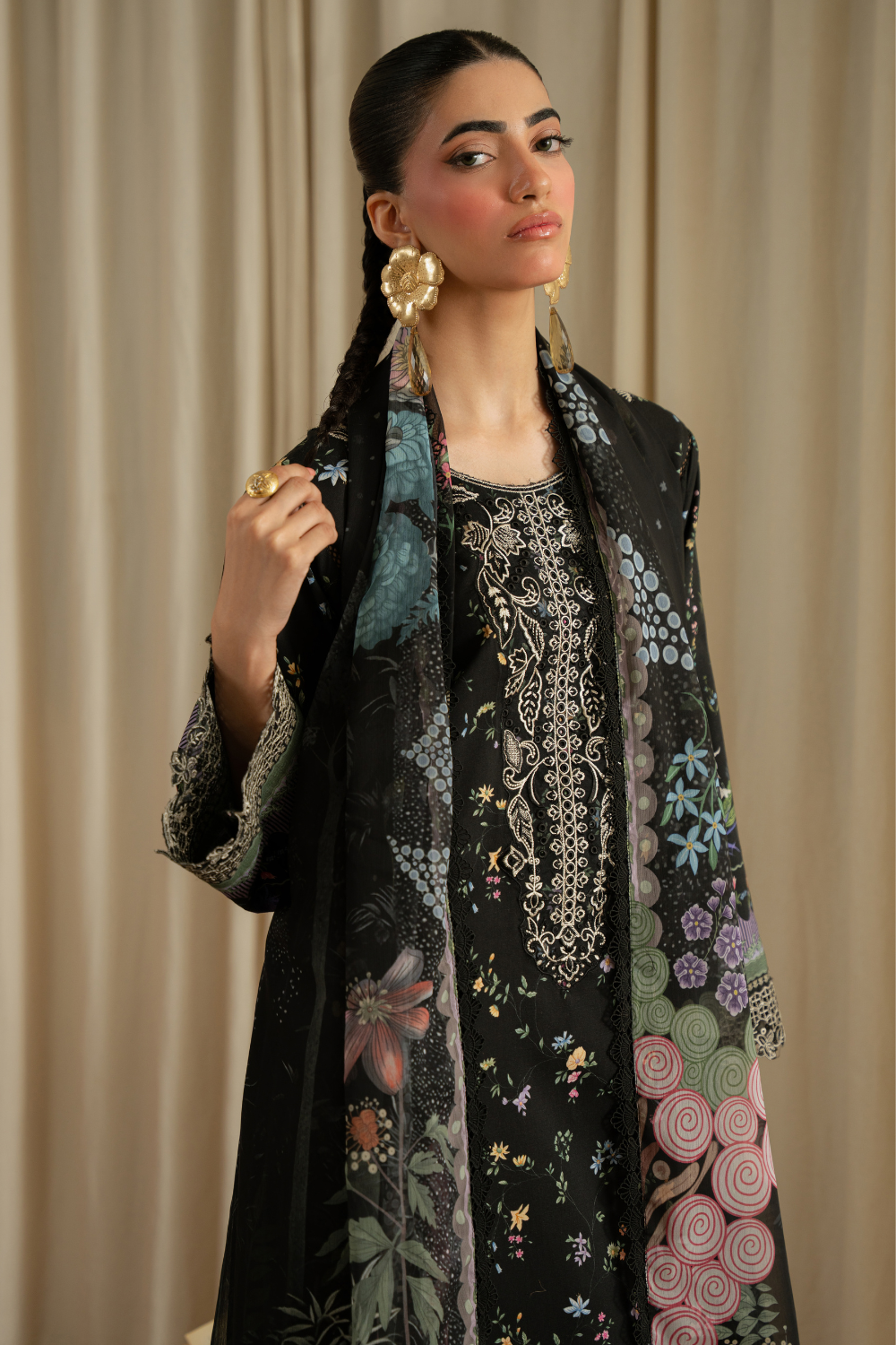 NOELLE (AK-02) | Print Luxe Linen '26 By Abyaan