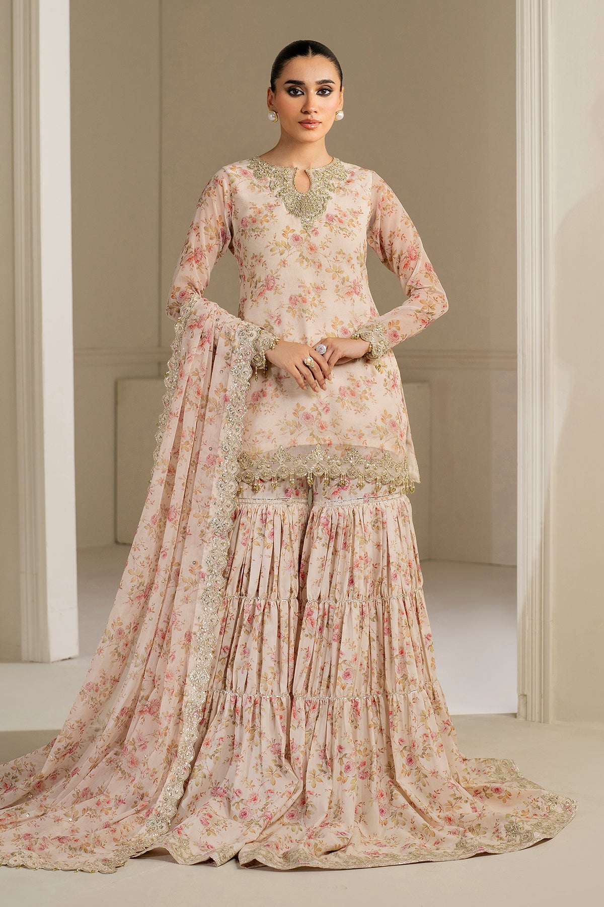 UF-4164 | Embroidered Chiffon By Baroque