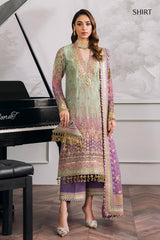 EMBROIDERED NET CH12-08 UNSTITCHED