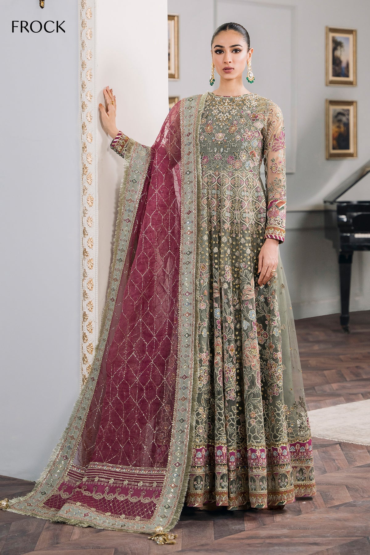 EMBROIDERED NET CH12-02 STITCHED BY BAROQUE