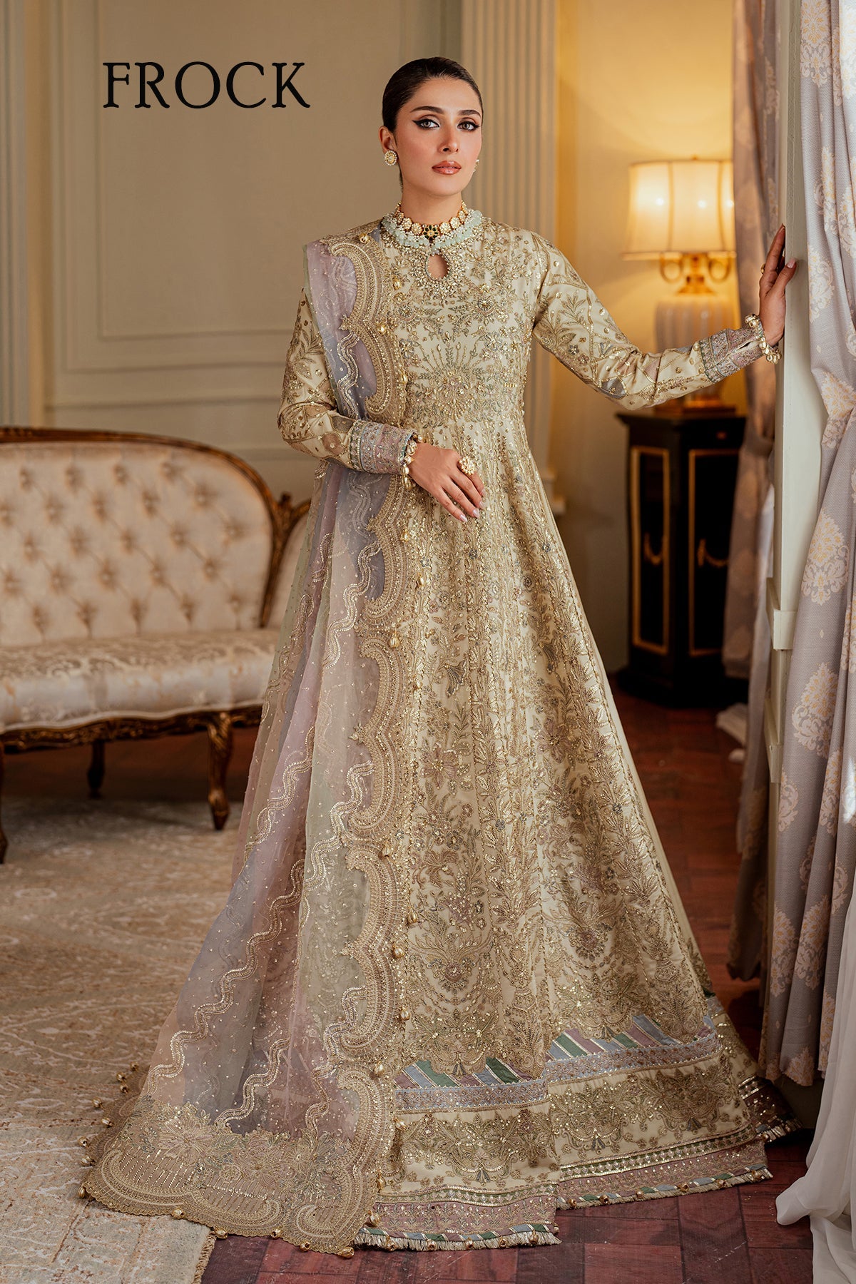 EMBROIDERED NET CH13-06 STITCHED BY BAROQUE