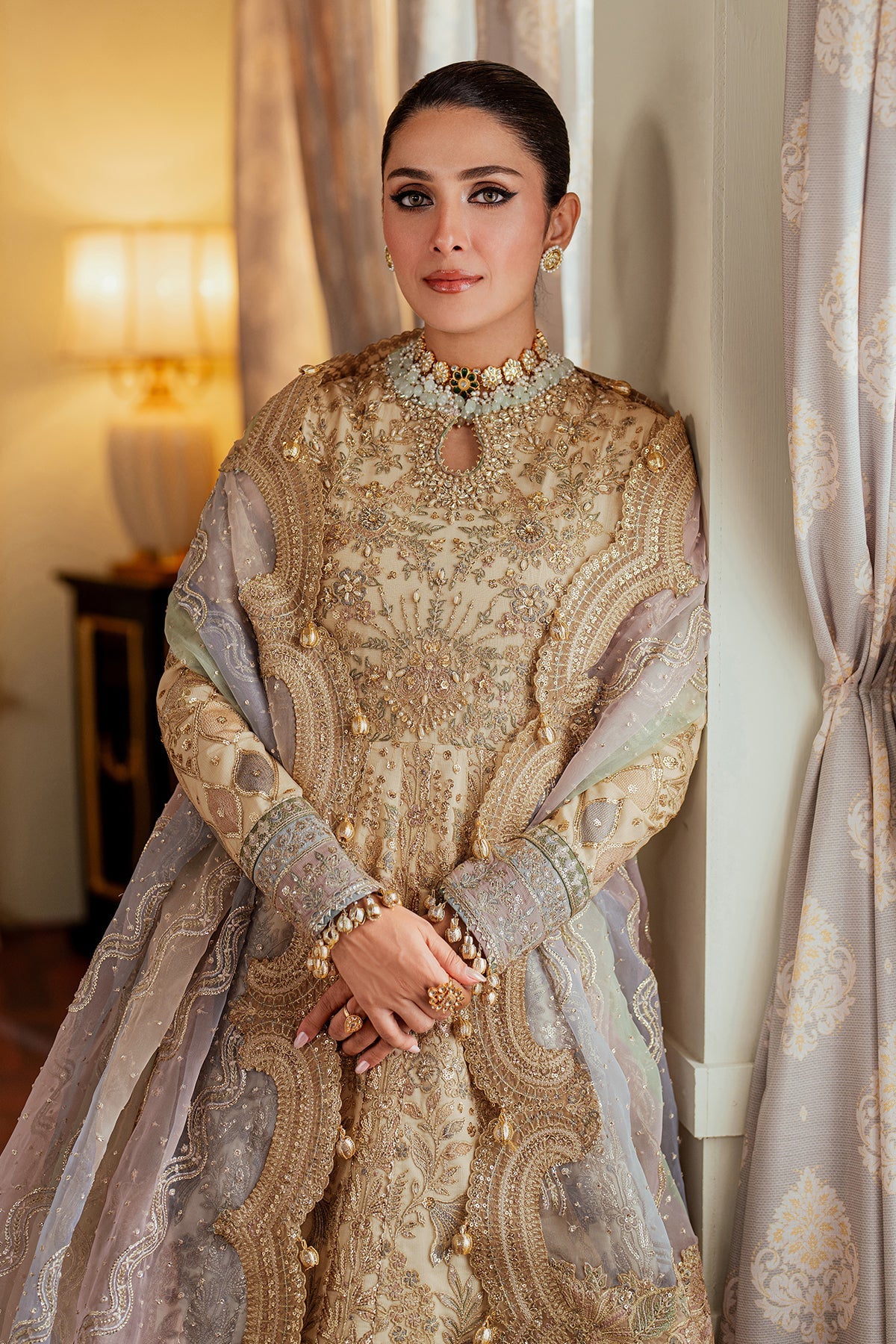EMBROIDERED NET CH13-06 STITCHED BY BAROQUE