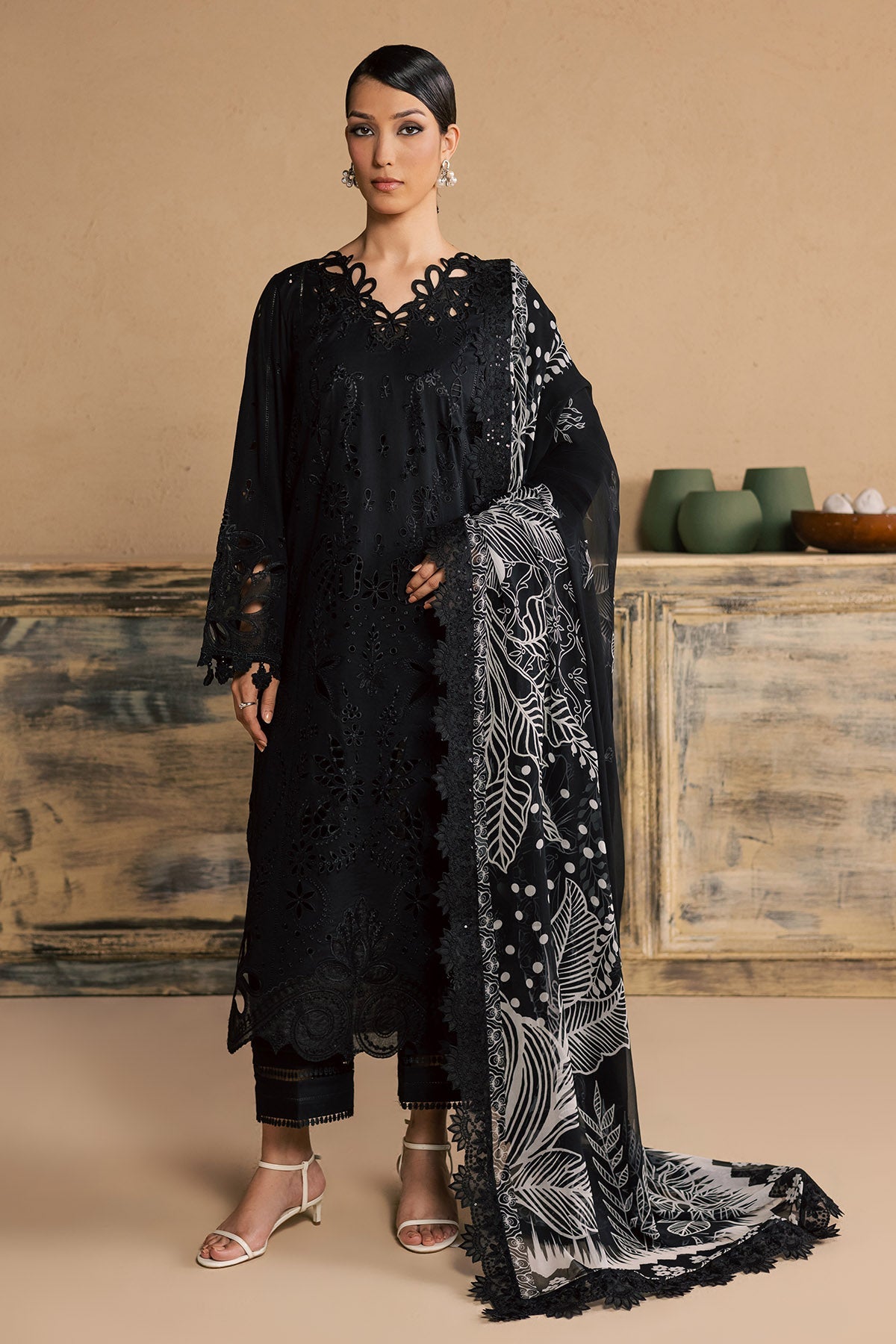 NE-266 | Koyal Unstitched 3PC By Nureh