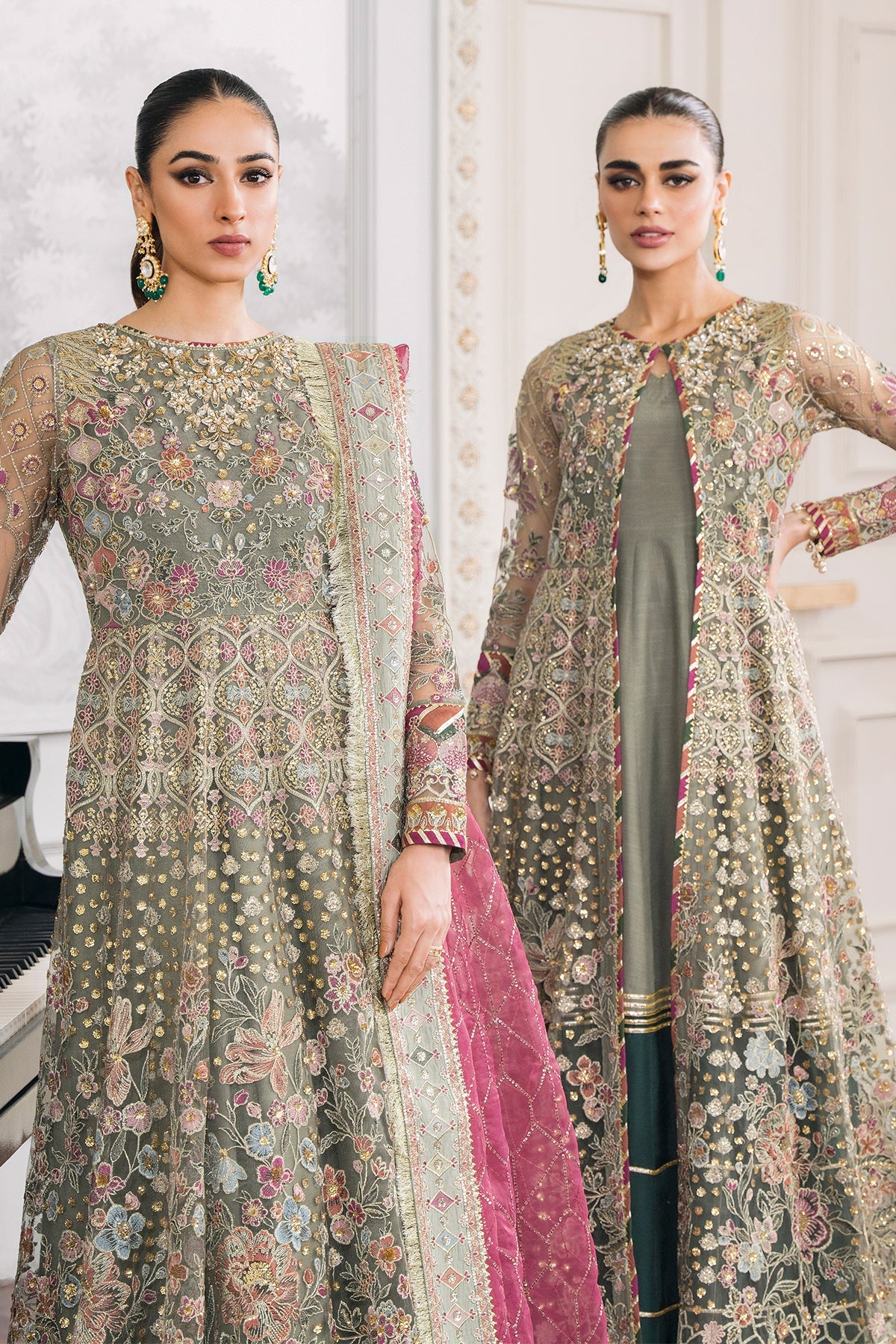 EMBROIDERED NET CH12-02 STITCHED BY BAROQUE