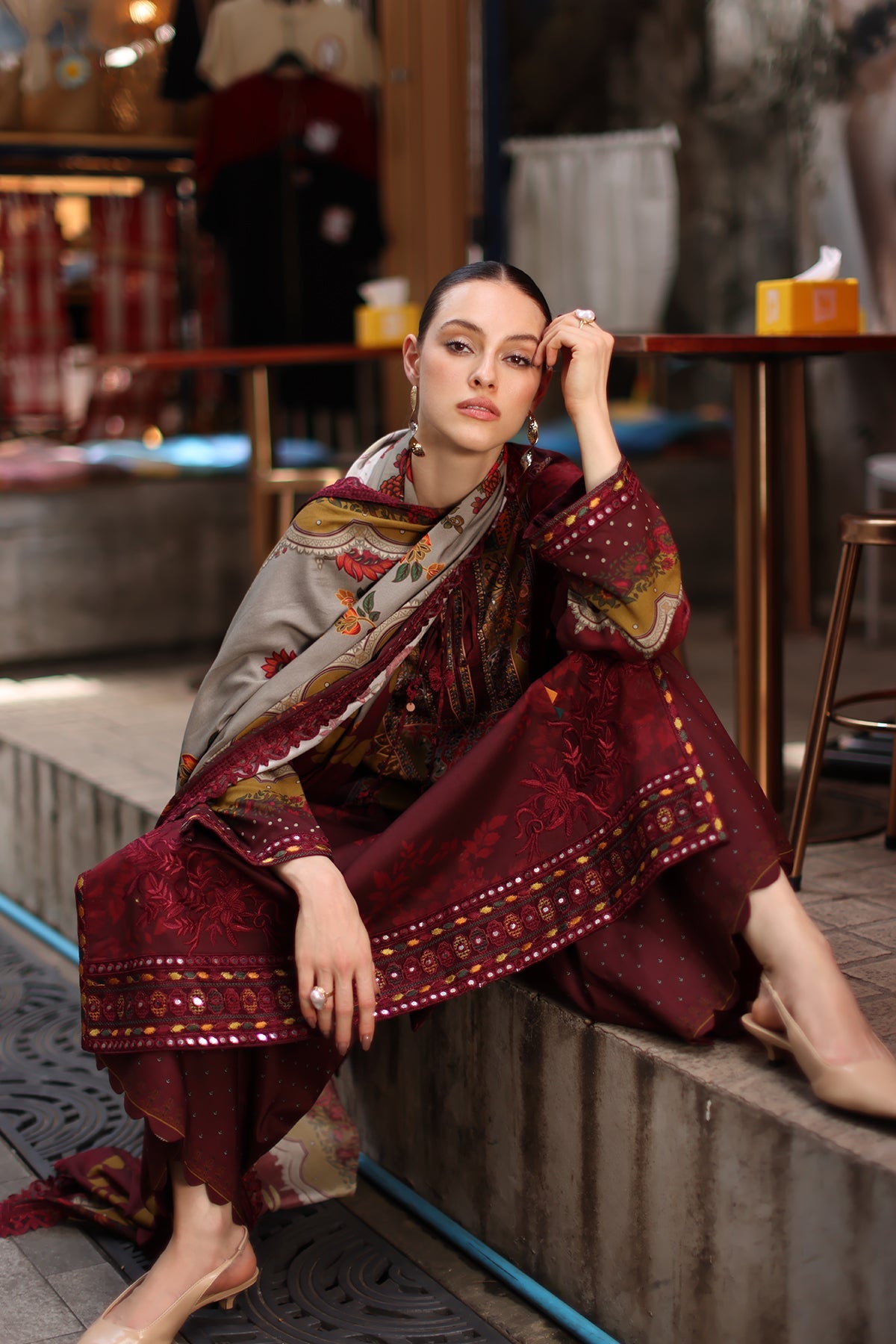 ANW7-03 | Aniq V1 Embroidered Unstitched '26 By Charizma