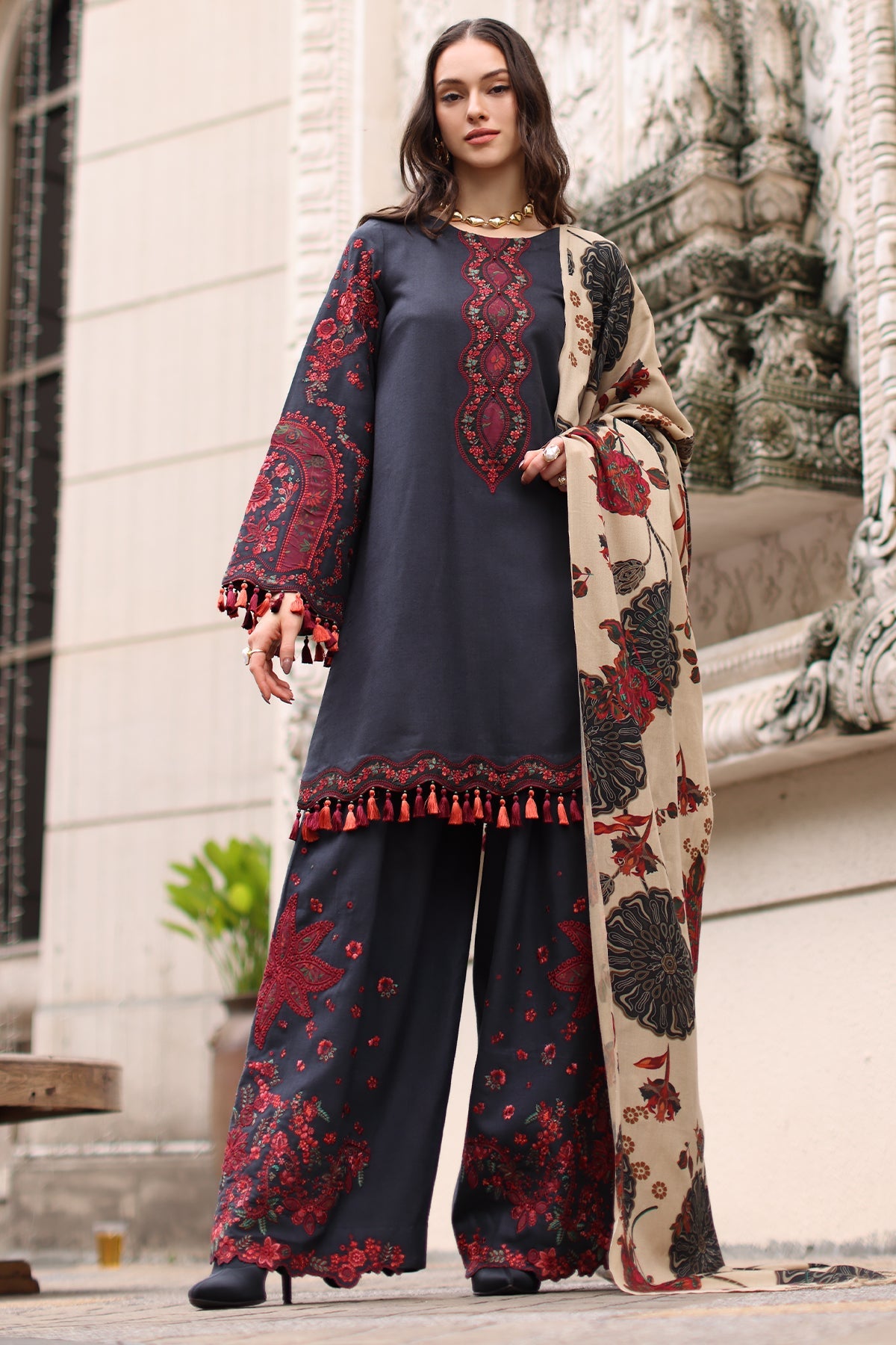 PSW6-01 | Poshima Winter Unstitched By Charizma