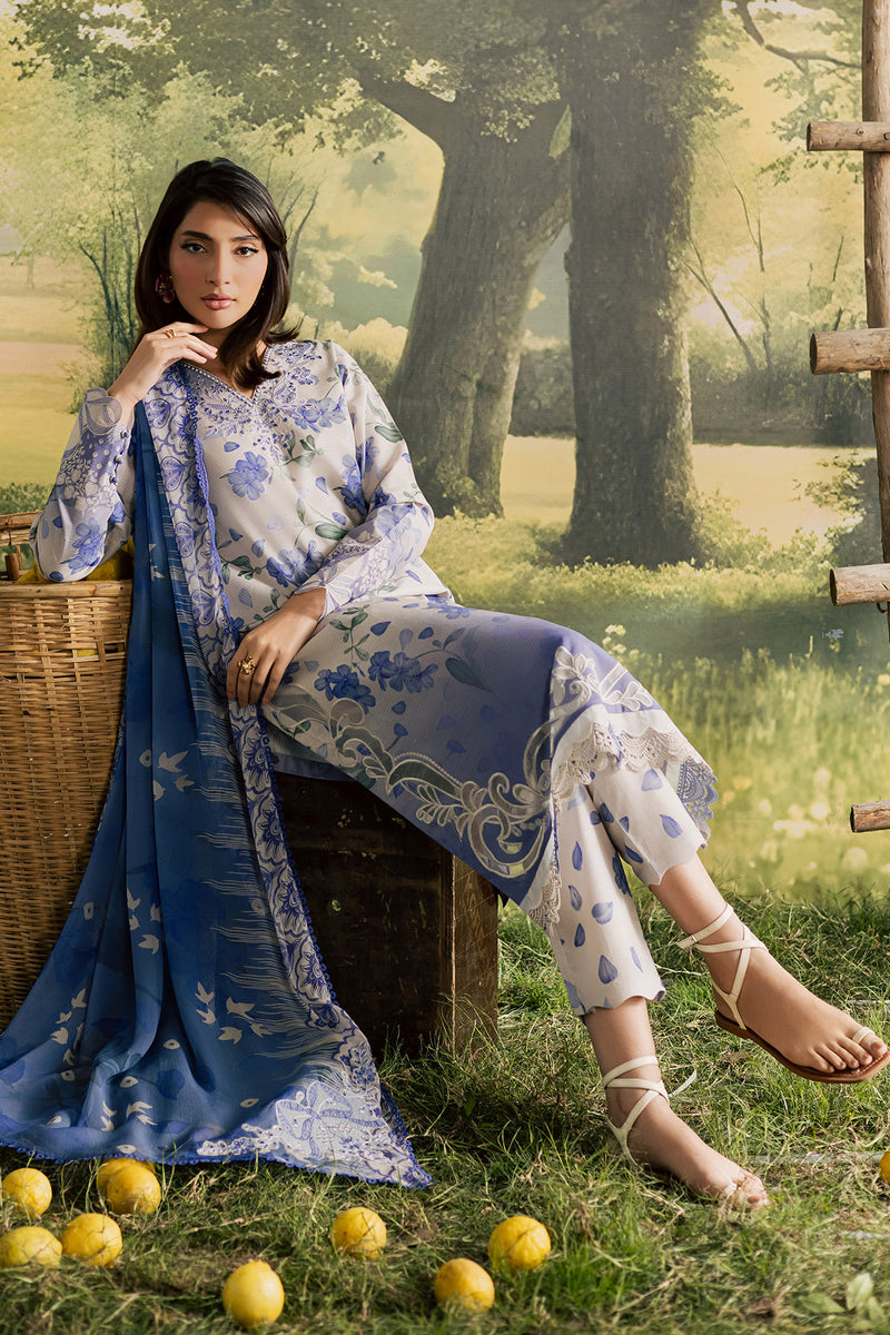 BL-16 | Bloom Unstitched Lawn Collection By Nureh