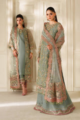 EMBROIDERED NET CH14-06 UNSTITCHED BY BAROQUE