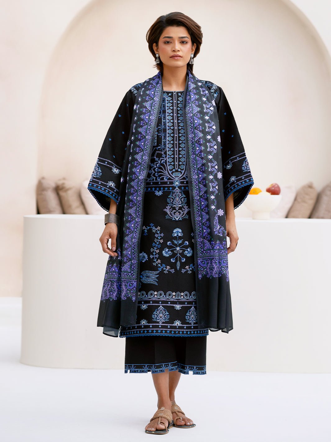 87 - A | Silk Dupatta | Aina Summer Edit '25 By Bin Ilyas - Rabbani Cloth House