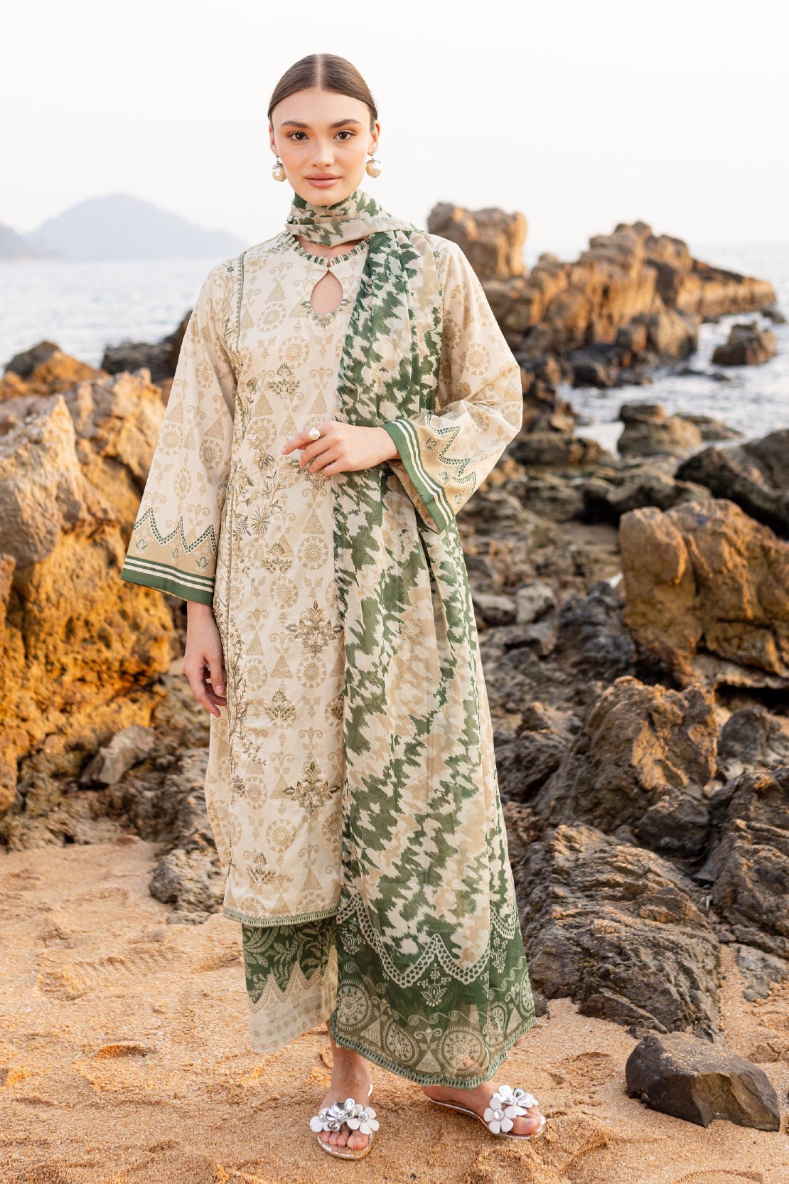 9171 | Embroidered Lawn | Tuscany Embroidered '25 By Rashid - Rabbani Cloth House