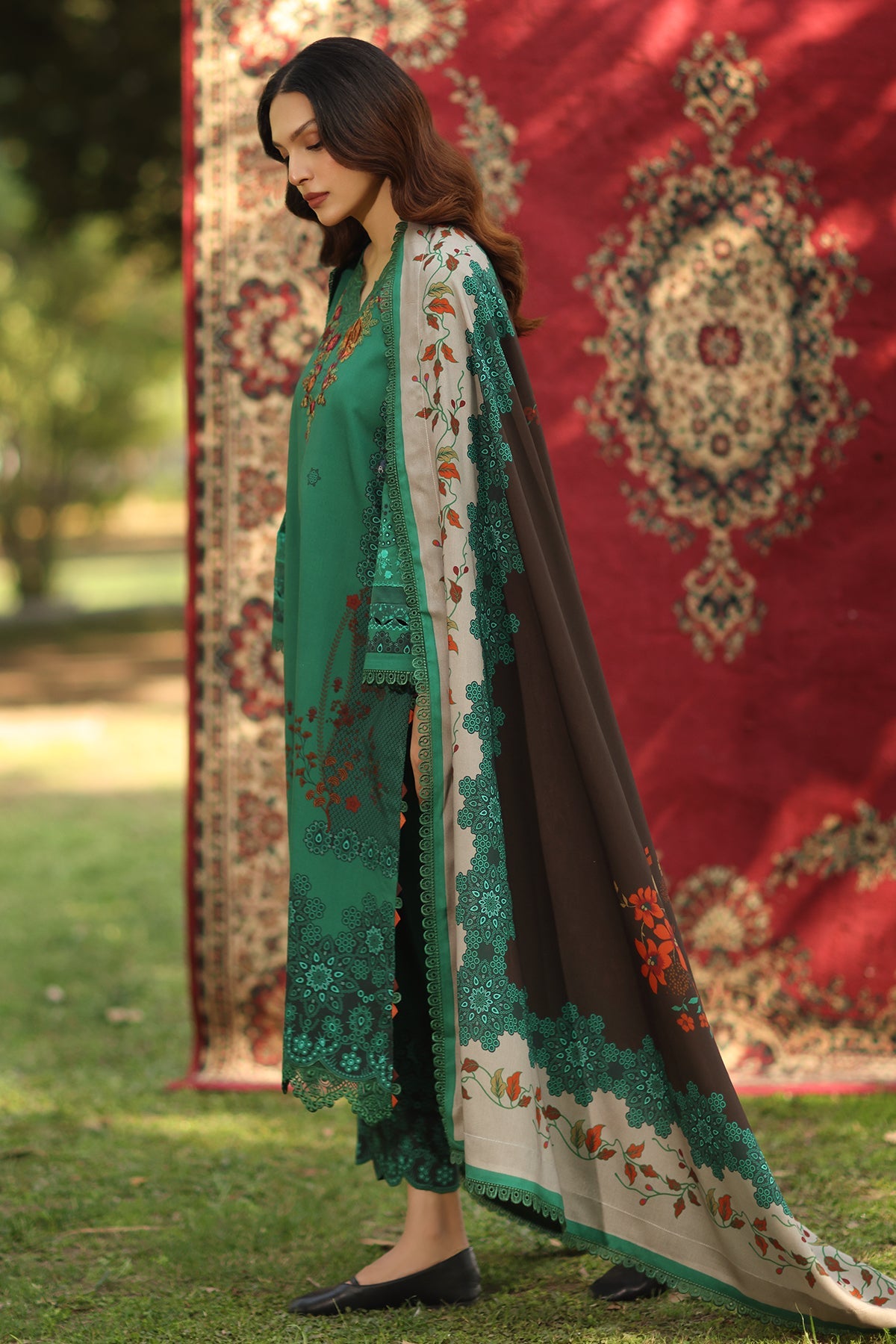 ANW6-14 - Aniq Unstithed Embroidered Linen Collection By Charizma