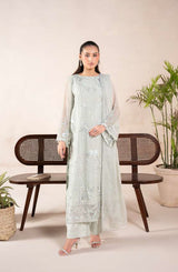 AN-10 - Anaya Noor Unstitched Chiffon 3 Piece Suit by Zebtan
