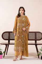 AN-02 - Anaya Noor Unstitched Chiffon 3 Piece Suit by Zebtan