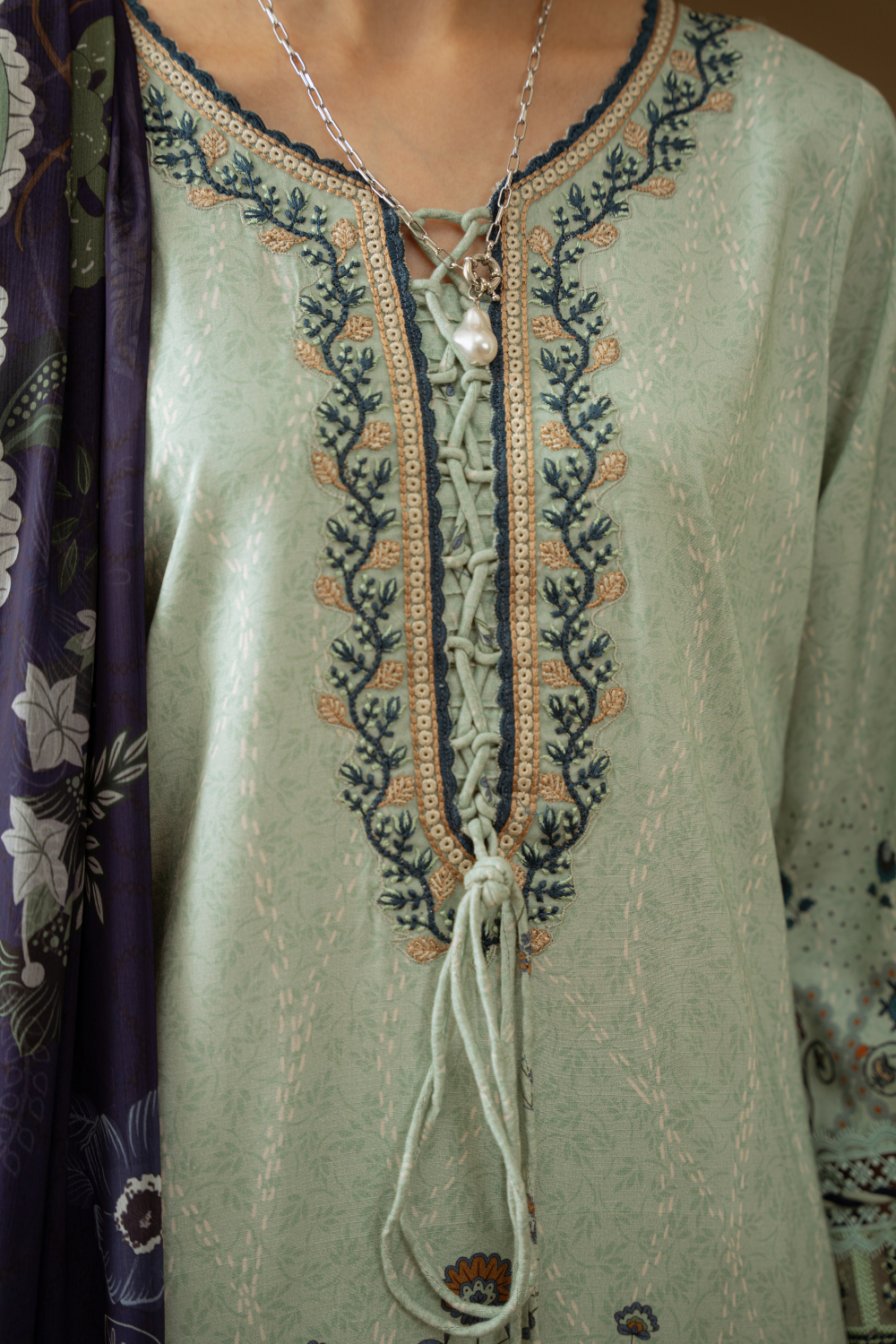 CELESTE (AK-09) | Print Luxe Linen '26 By Abyaan