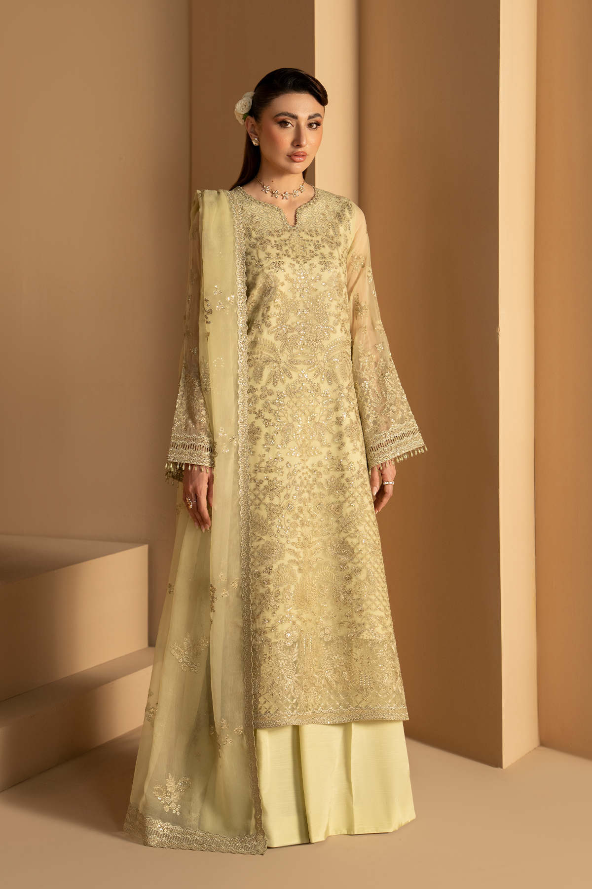 Pistachio Glow | Purkashish Embroidered By Lavish