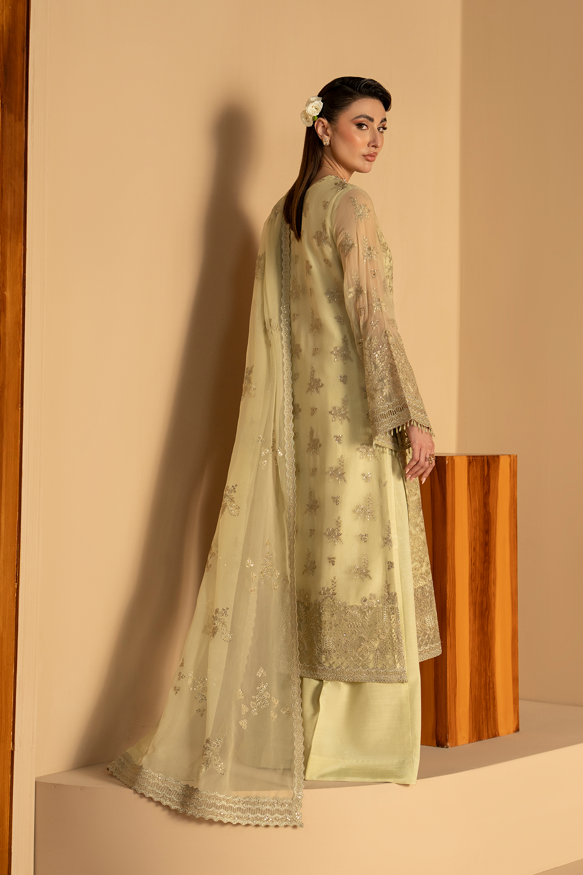 Pistachio Glow | Purkashish Embroidered By Lavish
