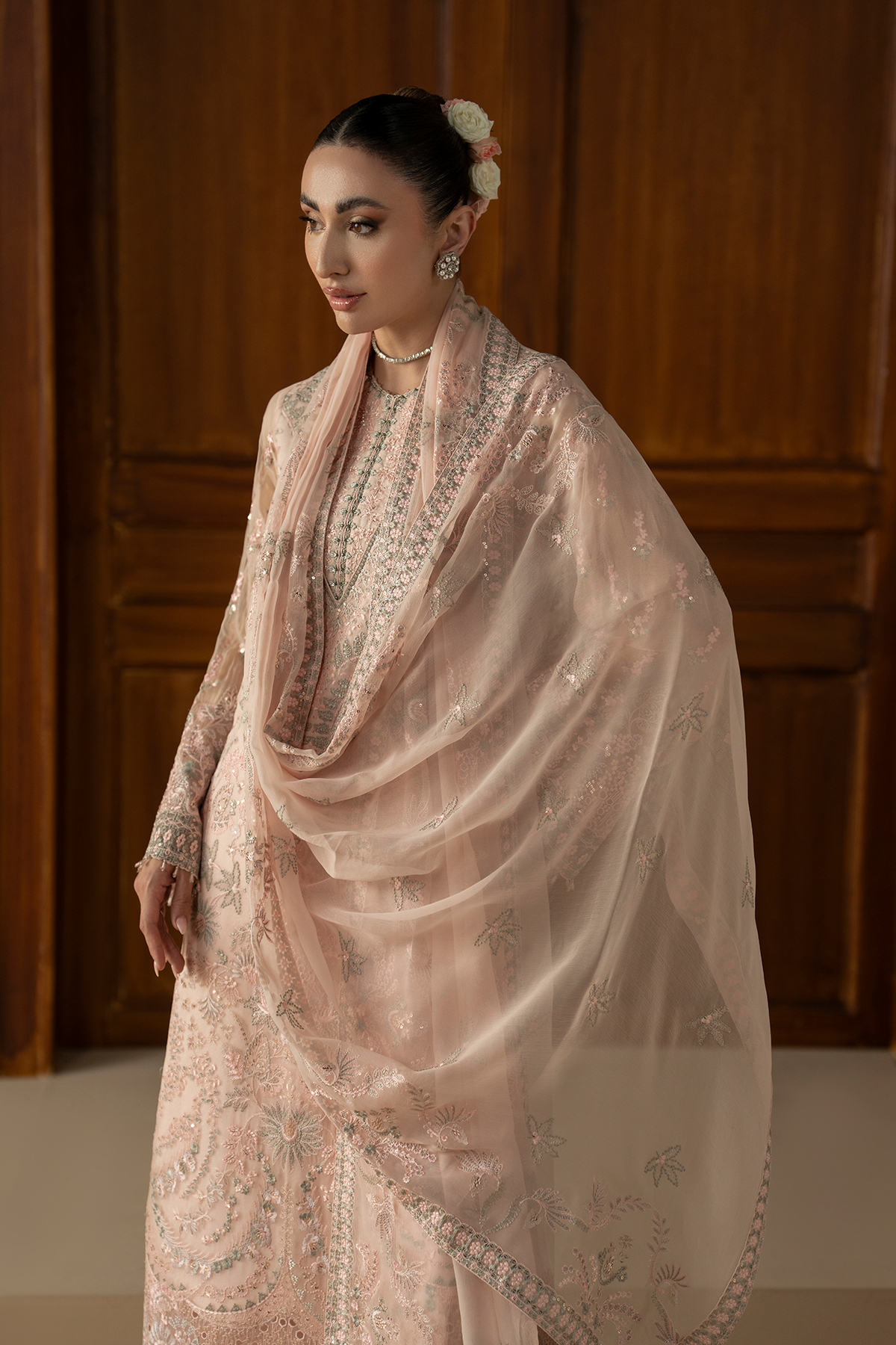 Peach Élan | Purkashish Embroidered By Lavish