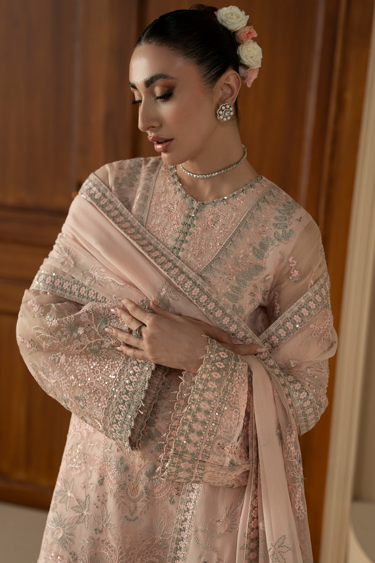 Peach Élan | Purkashish Embroidered By Lavish
