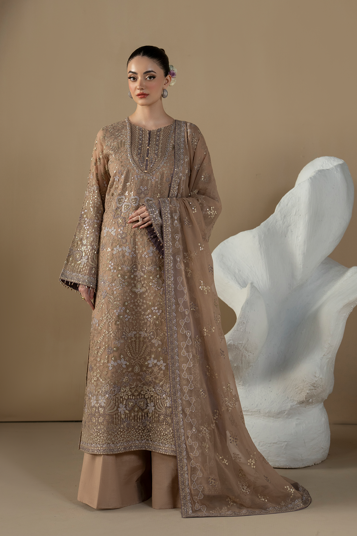 Mauve Taupe | Purkashish Embroidered By Lavish
