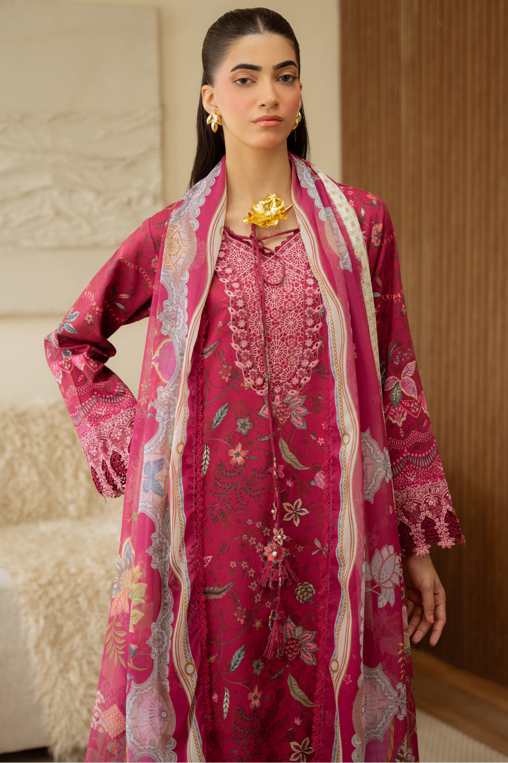 FLEUR (AK-10) | Print Luxe Linen '26 By Abyaan
