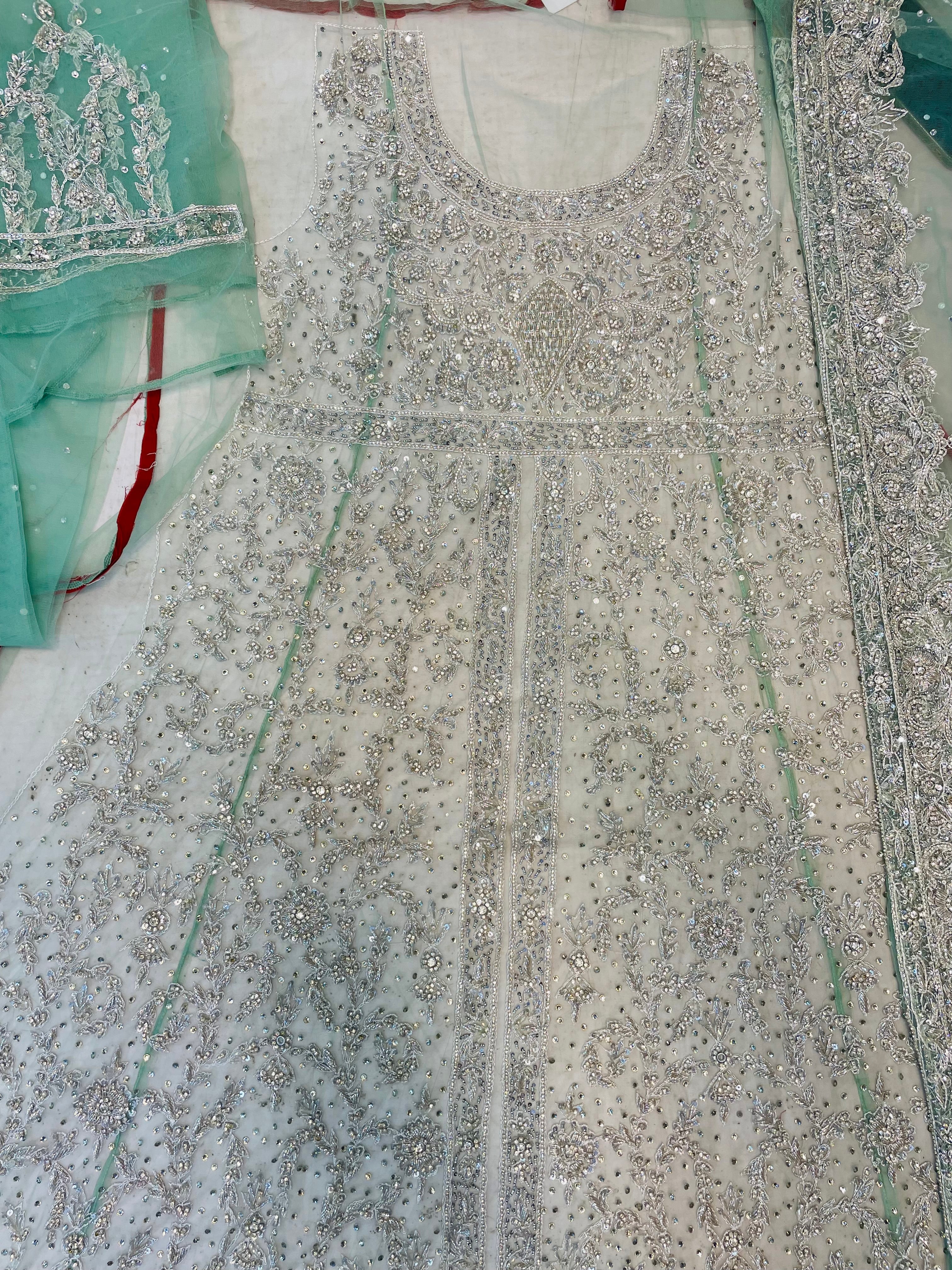 Luxury Hand EmbellishedBridal Maxi – Hand Work
