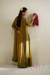 Kundan Antique Gold Shirt Set | Raw Silk Edit'26 By Vera