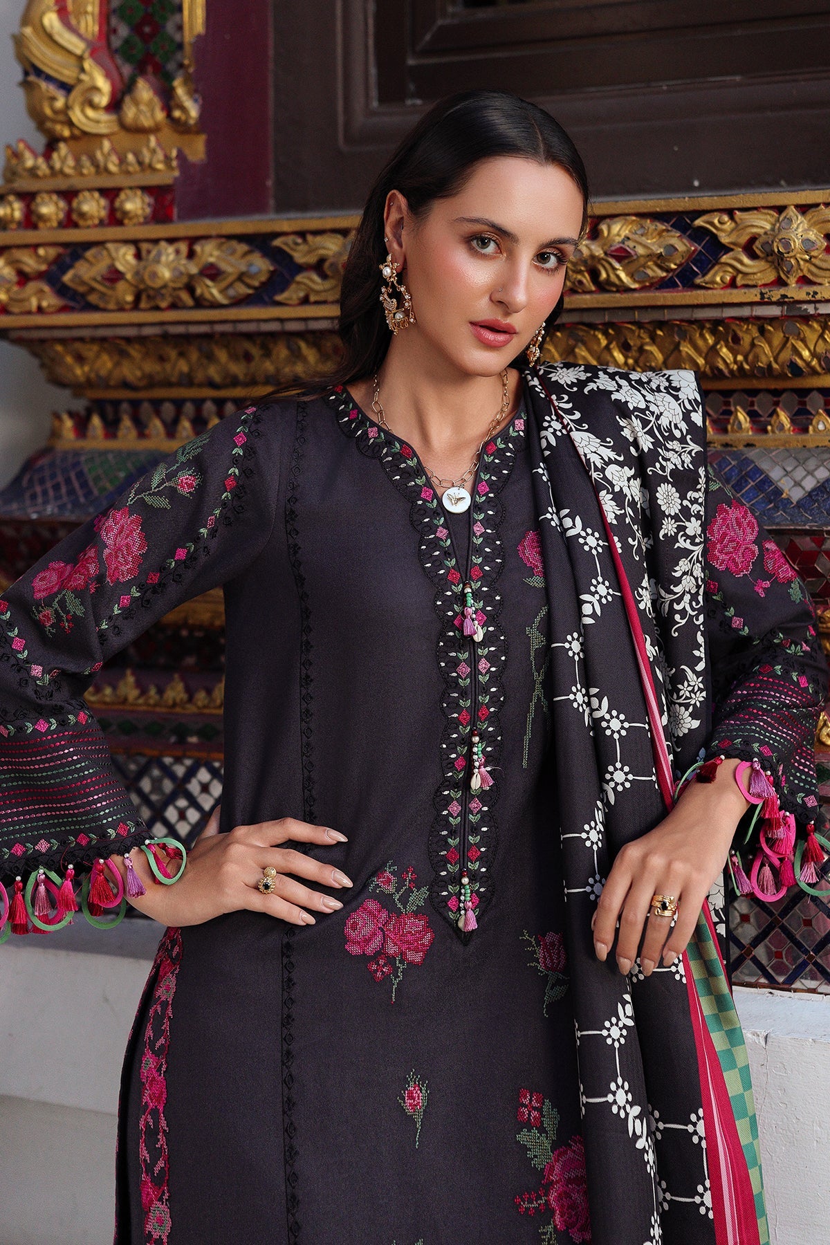 PSW5-05 | Poshima Wool Shawl By Charizma