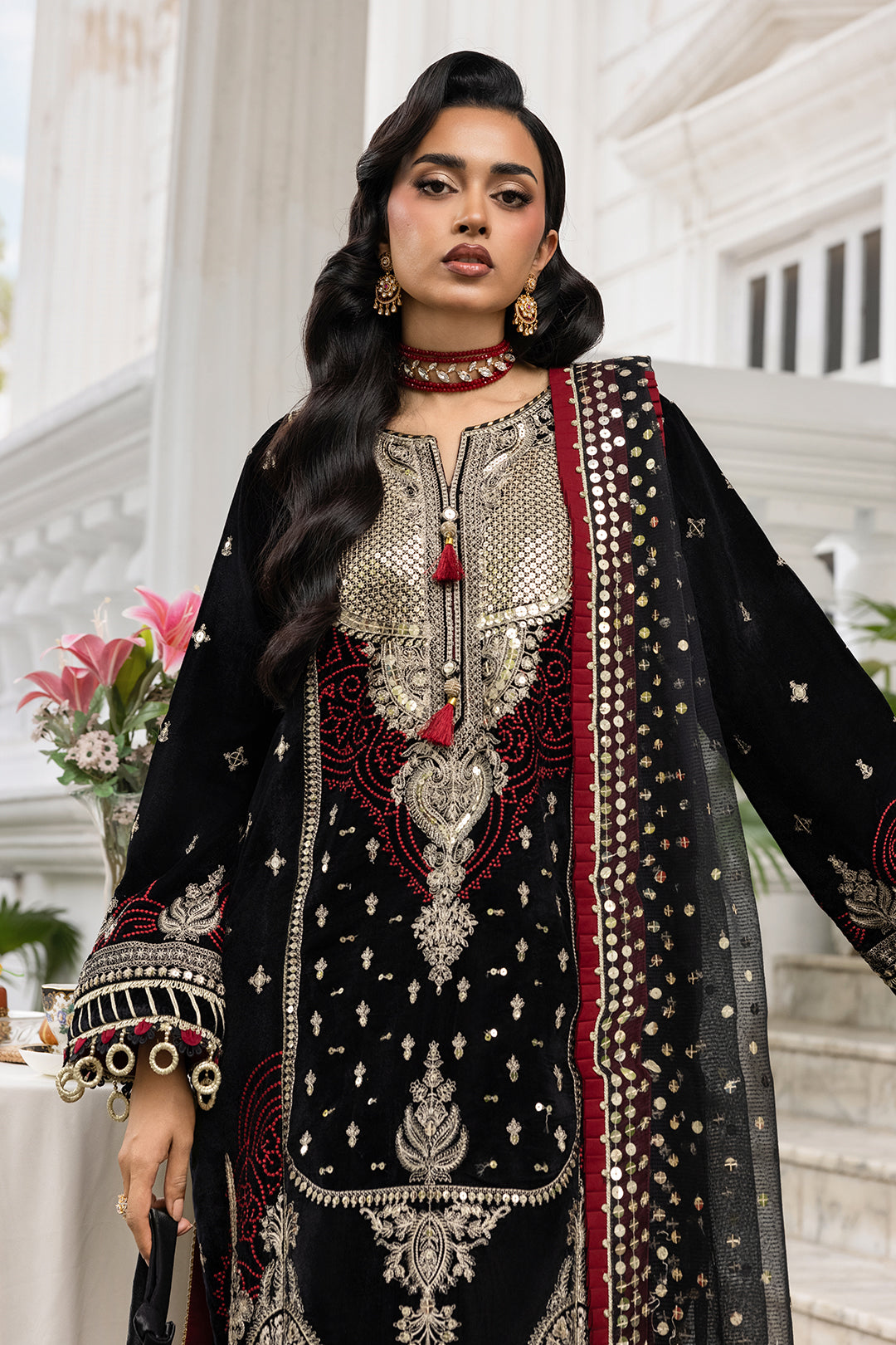 4196 - Embroidered Shirt Shalwar Dupatta By Zellbury