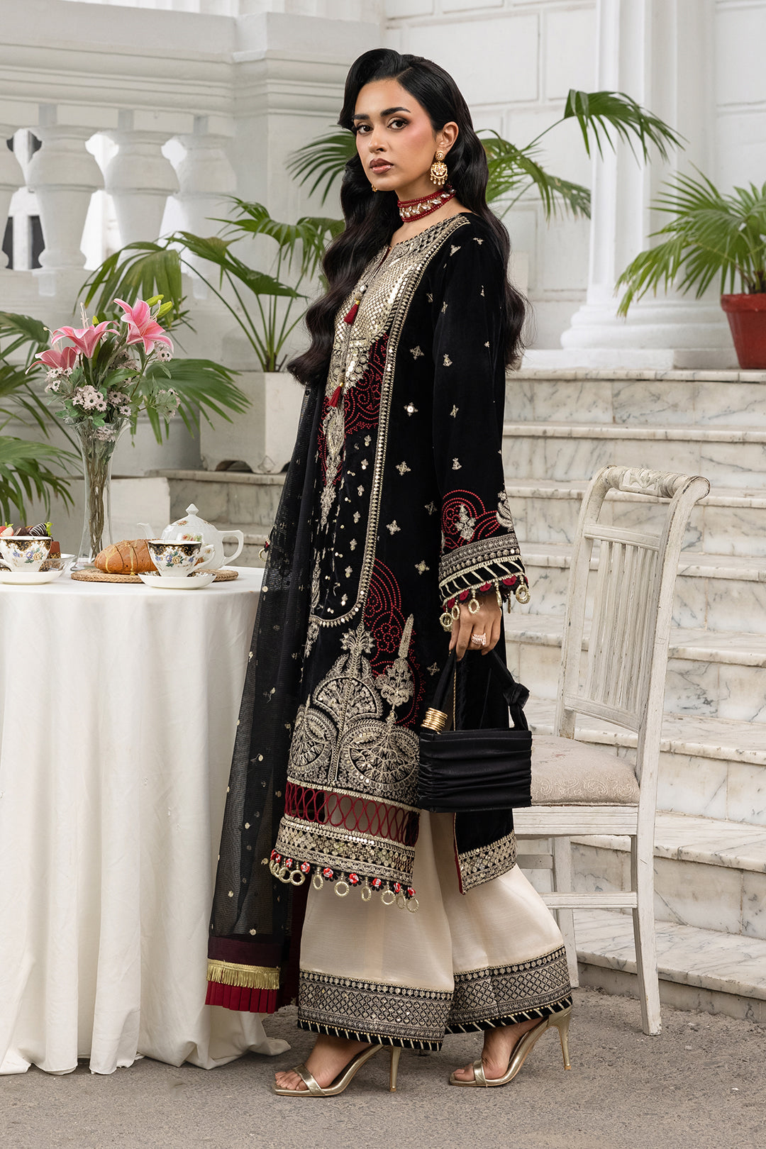 4196 - Embroidered Shirt Shalwar Dupatta By Zellbury