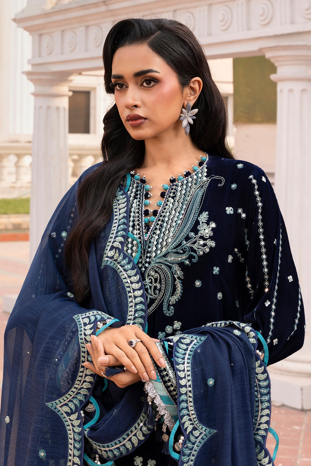4206 - Embroidered Shirt Shalwar Dupatta By Zellbury
