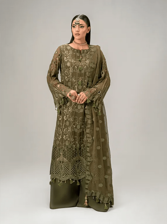 AR - 02 - Chiffon Fabric - Aura Unstitched By Zebtan - Rabbani Cloth House