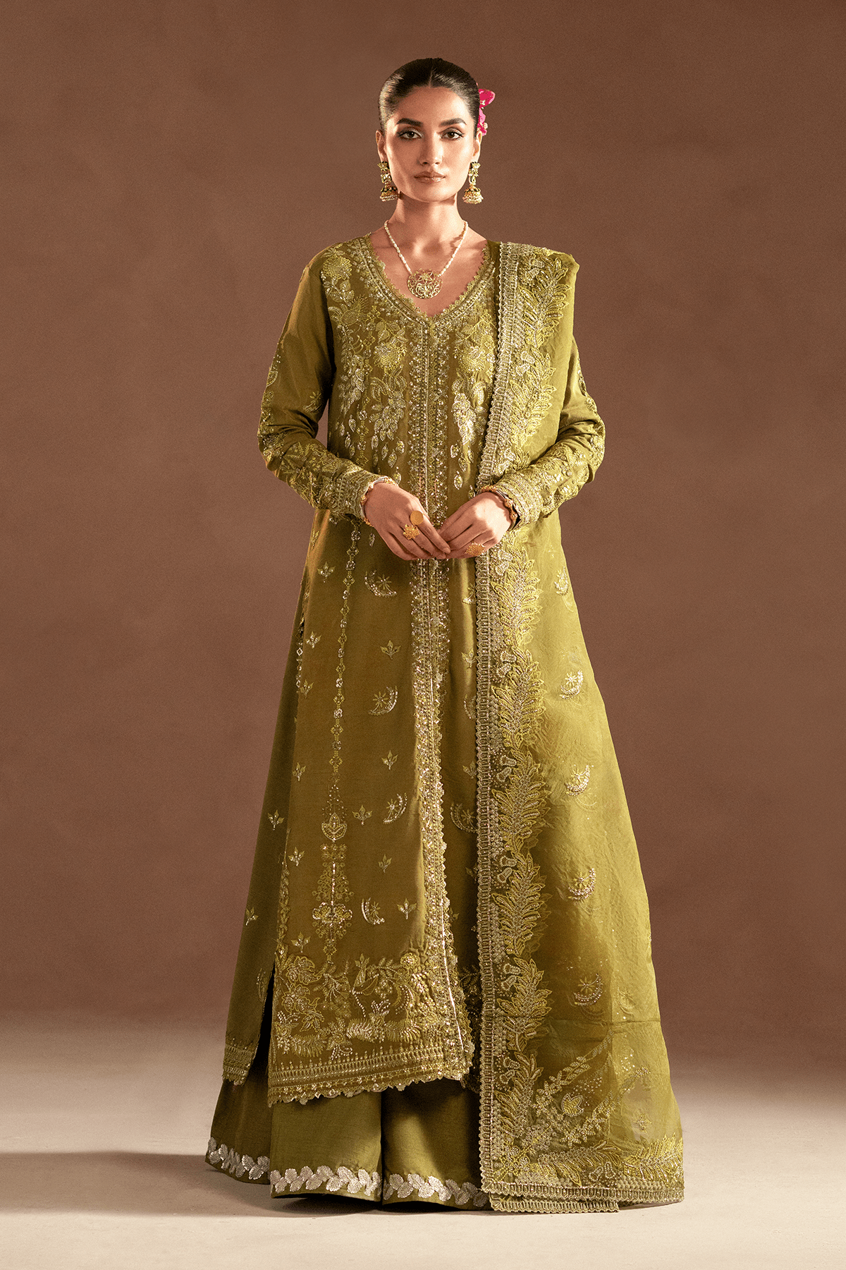 Aurelia - Selene Unstitched Raw Silk By Emaan Adeel - Rabbani Cloth House