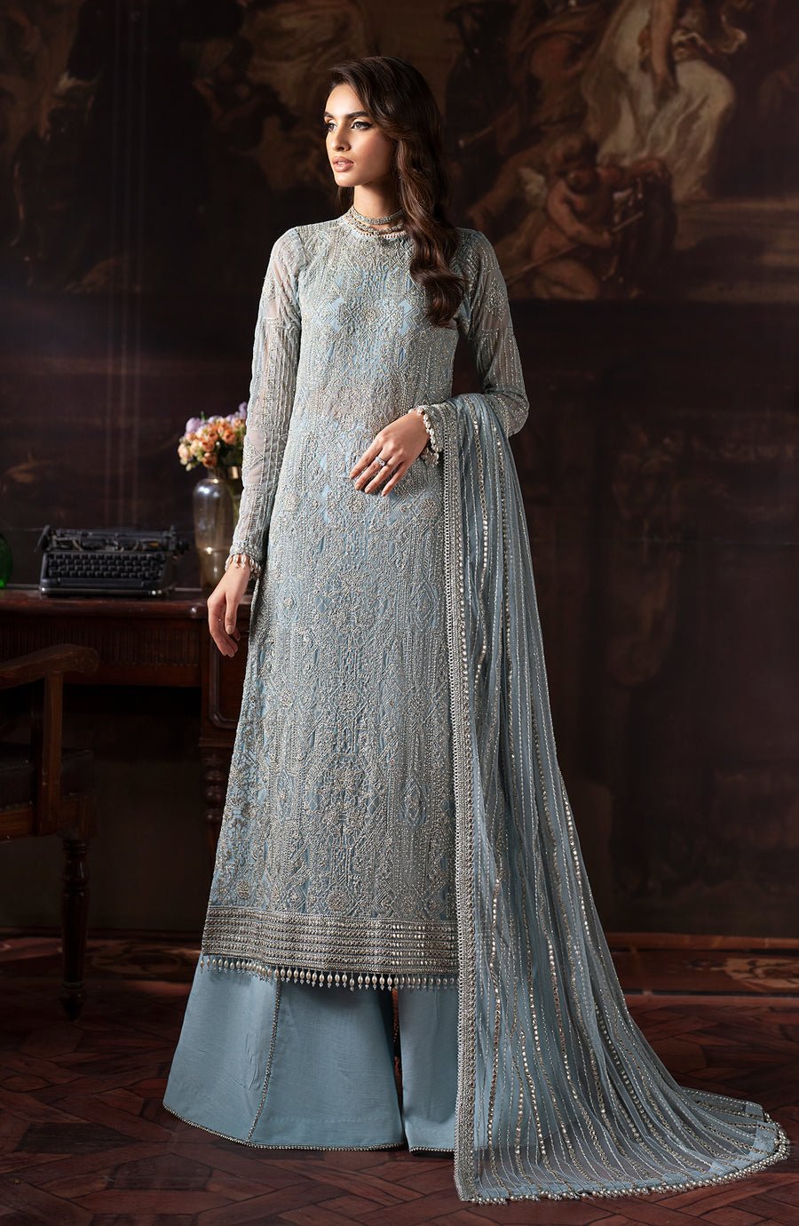 Cynthia | ZRQ - 07 | Rouge Unstitched By Zarif - Rabbani Cloth House