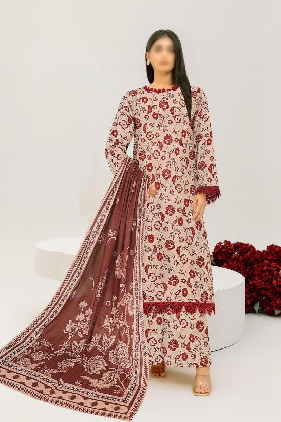 D - 08 - Bismil Lawn Doriya Digital Print Vol - 01 By Fantak - Rabbani Cloth House